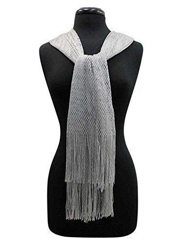 Luxury Divas Lightweight Mesh Metallic Scarf3