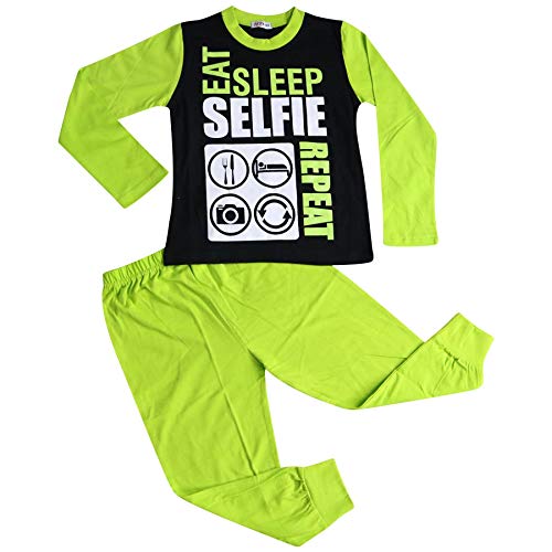 Pyjama enfant lime et vêtement de nuit unisexe confortable pour garçon et fille