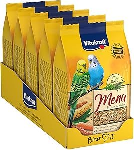 VITAKRAFT - Menu Perruche - Alimentation Complète pour Oiseaux Domestiques - Riche en Vitamines, Minéraux Et Oligo-Éléments - (1X900G)