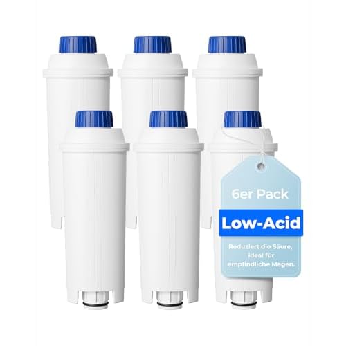 Waterdrop Low-Acid Filterkartuschen für Kaffeemaschine, Ersatz für De'Longhi® Wasserfilter DLSC002, Kompatibel mit De'Longhi® Magnifica® S, Elett