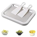 At Home Rolled Ice Cream Maker Kit,Portable Ice Cream Machine,Cold Stone Icecream Maker Freeze Plate,Stainless Steel Dessert Makers,Icecream Tray For Freezer, Easy To