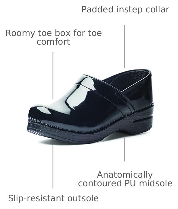 Image of Dansko Professional Black Patent Leather EU 42 (US Men's 8.5-9, Women's 11.5-12) Regular