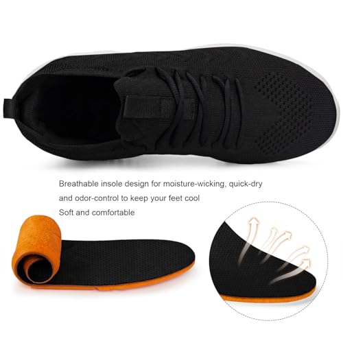 Image of Pujcs Mens Tennis Shoes Slip on Sneakers Ligthtweight Wlking Running Shoes for Work Gym Workout Sports Atheletic