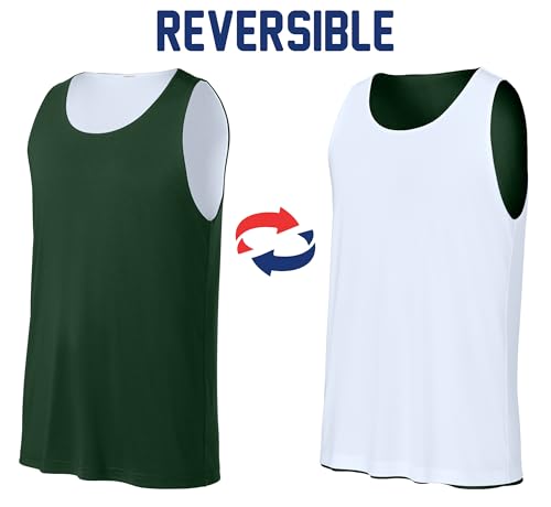 Custom Kids Basketball Jersey Add Your Name Number Mesh Reversible Sleeveless Youth Boy Girl Sports Tee4