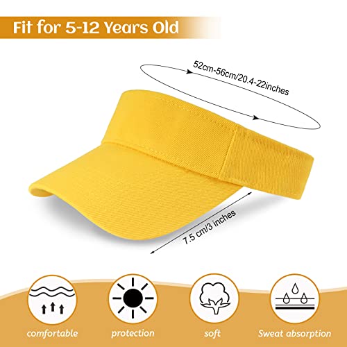 Ultrafun 9Pack Kids Sun Visor Hat UV Protection Sports Tennis Beach Summer Visor Hats for Boys Girls Aged 5 to 12 Years2