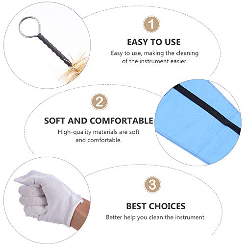 ARTIBETTER 10Pcs Kit de Limpeza de Saxofone Cinto Descanso de Polegar Palheta Porta-Voz Escova Mini