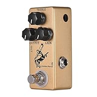 3 functional knobs(TREBLE/OUTPUT/) for adjusting the performance of the overdrive effect. Full metal shell and compact size, and portable. LED light for indicating effects or bypass status. True bypass footswitch for switching between overdrive effec...