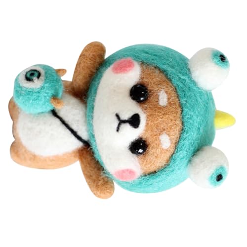 Alipis DIY Filzset Shiba Inu Bastelset mit Wollfilz Material für Anfänger und Fortgeschrittene Handgefertigtes Tier nadelfilzen Kreatives DIY Paket für Haustier Dekoration und Geschenk