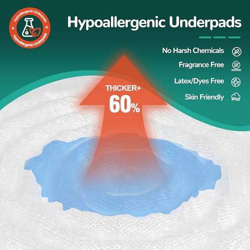 Image of MILDPLUS Disposable Bed Pads with Adhesive Strip 30 inch x 36 inch (50 Count), Super Absorbent Incontinence Underpads for Adult, Ultra Thick Leakproof Extra Pee Pads, Pet Training Pad