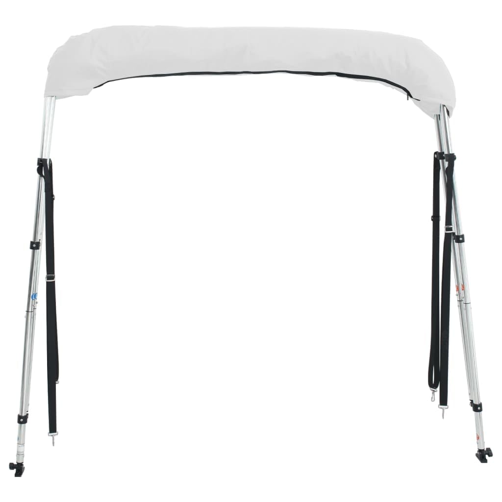 IKAYAA Tendalino per Barca con Pareti Laterali Rete Tendalino Bimini in Alluminio con Telaio Tendalino Parasole Impermeabile per Barca-Bianco-183 x (170-182) x 137 cm