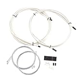 Surepromise Bremszug Bremszughülle Schaltzughülle Set Fahrrad Schaltzug Außenhülle Weiß