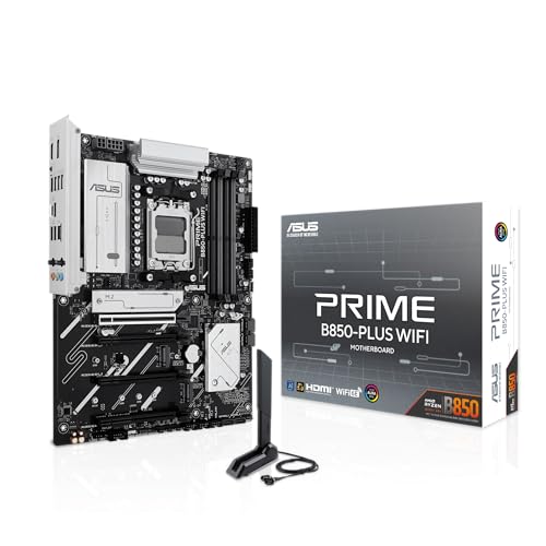 ASUS Prime B850-PLUS Gaming Mainboard Sockel AMD AM5 ATX (DDR5 PCIe 5.0 3X M.2 WiFi 6E DisplayPort HDMI BIOS Flashback Aura Sync)