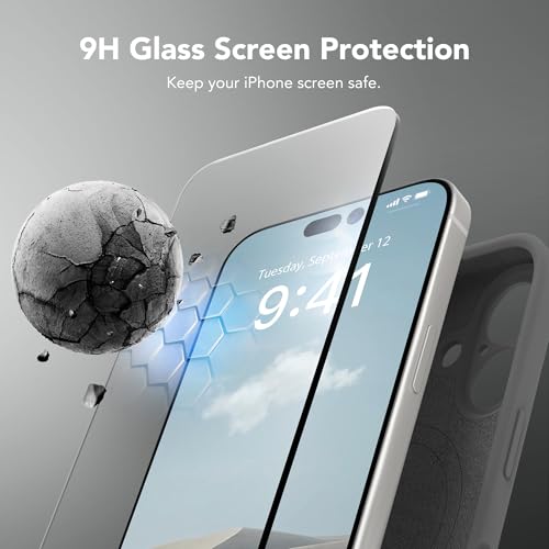 Image of Magnetic for iPhone 17 Case, Compatible with MagSafe, [Full Camera Protection][Screen Protector] Silicone Shockproof Protective Phone Case for iPhone 17 6.3 inch, Dark Gray
