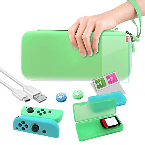 HelloCreate Caja de almacenamiento de silicona cubiertas de tarjetas de juego juego juego protector de pantalla para Nintendo Switch NS Accesorios de juegos Cover