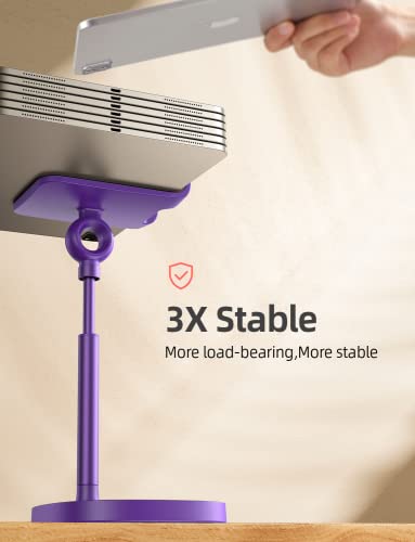Image of LISEN Cell Phone Stand Adjustable Phone Holer for Desk, Computer Office Desk Accessories for iPhone 16 Holder Women Kitchen Essentials Fits Switch Kindle iPads Tablet 4-10in (Dark Purple)