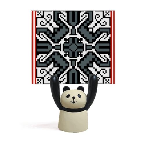 Porte-mémo panda pour ne plus perdre vos notes grâce au support décoration gris