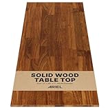 ARIEL 72 x 30 x 1 Hevea Spice Finished Solid Wood Table Top, Premium Desktop for Standing/Adjustable Desk/Office Tabletop/Gaming Desk/Kitchen Countertop
