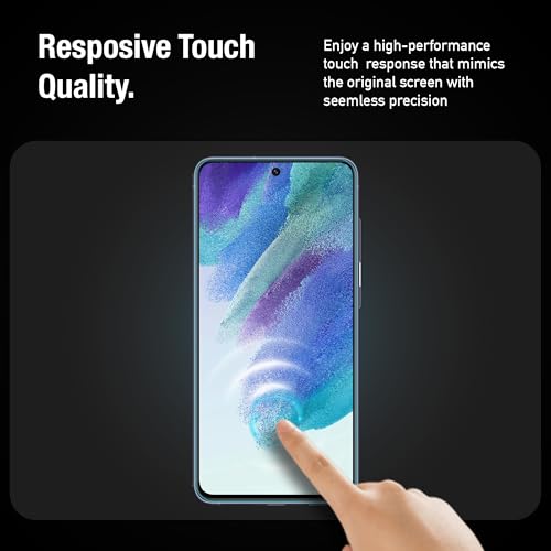 Image of Supershieldz NeoGuard HD+ Tempered Glass Screen Protector Guard for Samsung Galaxy S21 Fe, 9H Hardness | Case-Friendly | Easy Installation Kit