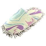 Mop Slippers Abstract Teal Pink, Creative Indoor Dust Cleaning Mopping Slipper Size M/L Unisex, 9-12