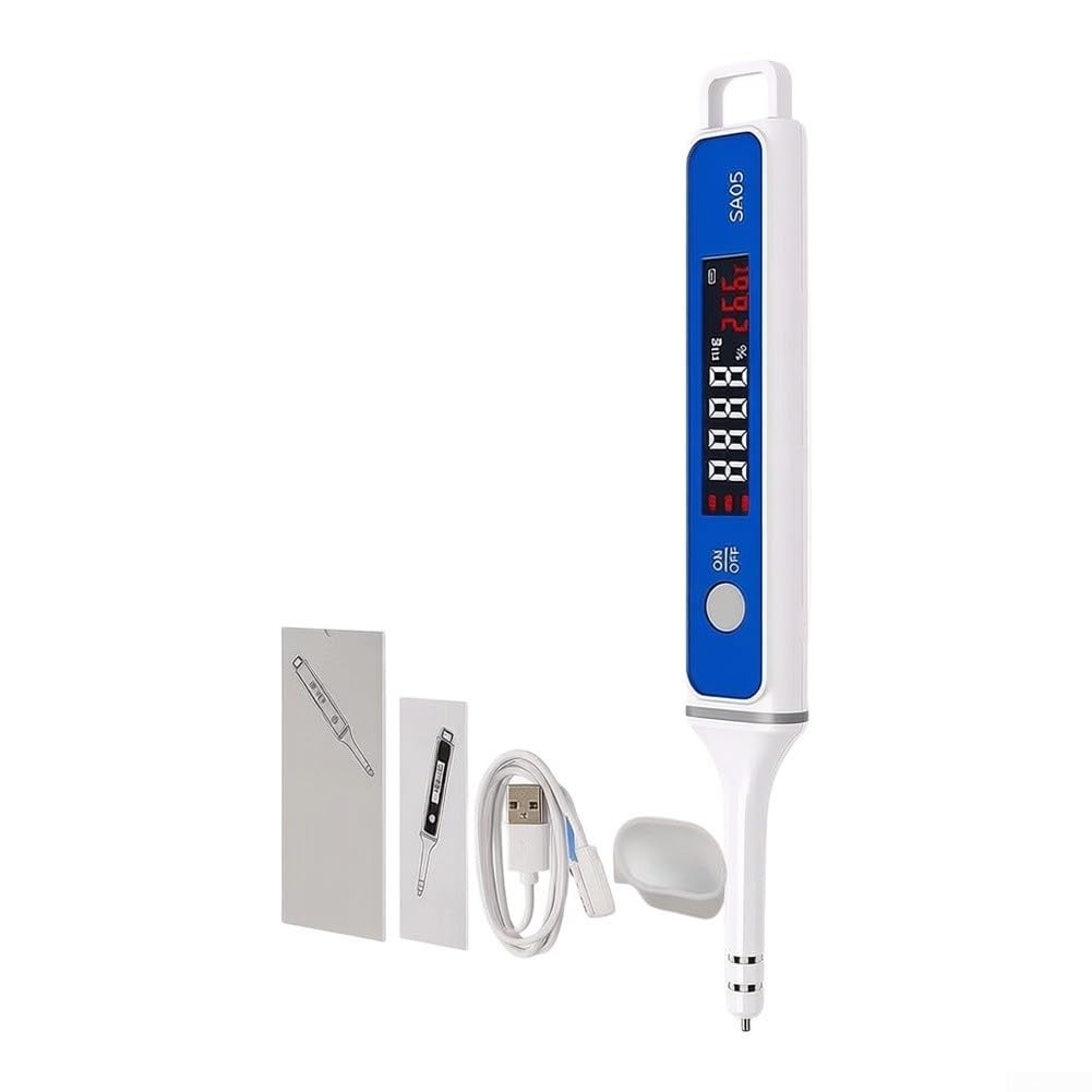 Medidor digital de Salinity 0-26% de alta temperatura (SA55) | Mediciones de sal 0-26%, calcula el sonido, pantalla LCD grande, interruptor de un botón, prueba de pan de alimentos