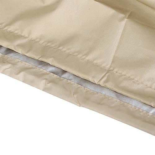 Fundas para cajas de terraza impermeables y duraderas color beige para proteger muebles de patio 7