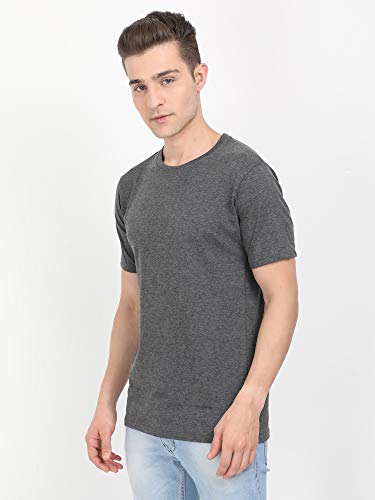 Image of FLEXIMAA Men's Cotton Round Neck Plain Half Sleeve T-Shirt