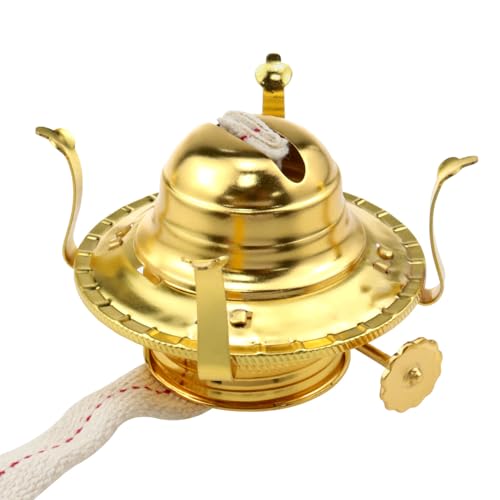 Lovelysp Oil Lamp Burner #2 Size Brass Plated Burner Brass