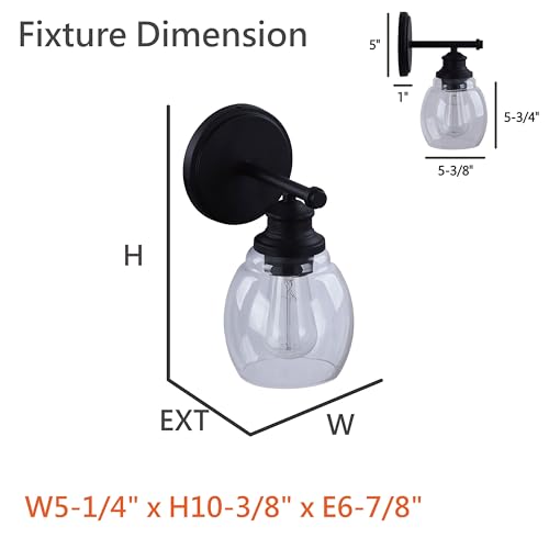 Aspen Creative 62317, Bathroom Vanity 1 Lights Fixture-5-1/4 W x 10-3/8" H x 6-7/8" E, ORB Finish, Bulb Not Included by Aspen Creative - Image 6