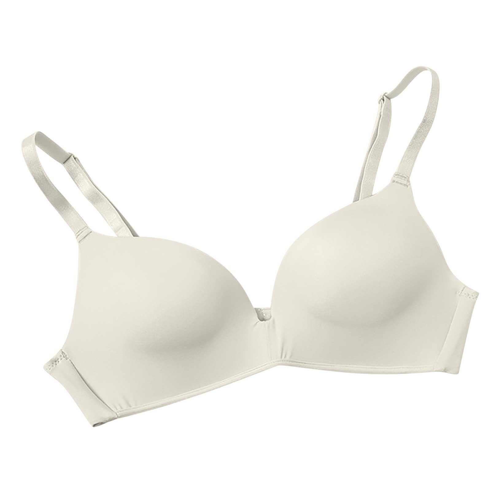 Full Coverage Bra for Small Chest Women Deep V Neck Seamless No Underwire Bras Lightly Padded Push-Up Lingerie