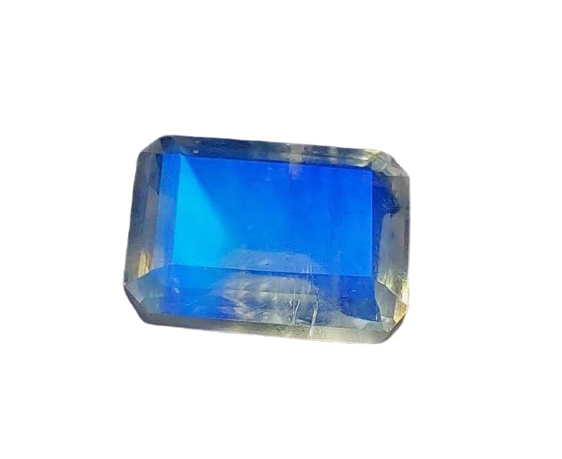Pierre de lune naturelle pour fabrication de bijoux : gemme émeraude 5x7mm sans défaut