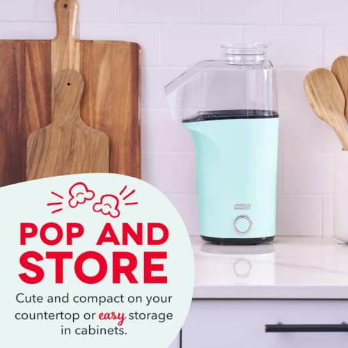 DASH Fresh Pop Popcorn Maker - Oil-Free, Air Popcorn Popper - With Measuring Cup & Recipe Guide - Perfect for Movie Nights - 16 Cups, Aqua by DASH - Used condition - Image 7