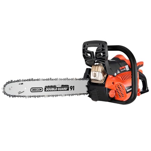 Image of 16 inch Chain and 16 inch Guide Bar Pitch: 3 /8 inch Low Profile 57Drive Links Replacement Chain For Electric Chainsaw Gas Chainsaws .050 inch Gauge