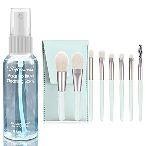 Makeup Brush Cleaner Deep Clean Quick Dry Spray Non-Wash With 8Pcs Professional Travel Makeup Brushes Set #TOP18