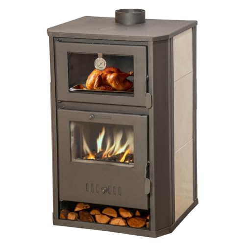 Preisvergleich Produktbild Kaminofen Holzofen Wasserführend BALKAN ENERGY Suzana Ceramic 11.6kW