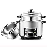 ✔ Zubehör: Edelstahl Innentopf, Edelstahl Dampfer legen, Netzkabel, Messbecher, Reislöffel, manuell.100% Qualitätssicherung, wenn Sie Fragen haben, wenden Sie sich an uns per E-Mail kontaktieren.