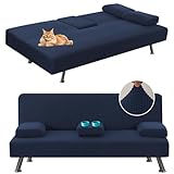 Photo Gallery czqglym fodera per futon 3 posti click clack pieghevole,4 pezzi copridivano senza braccioli impermeabile, divano letto copertura con 2 braccioli e 1 portabicchieri (navy blue,1 set) Photo Gallery czqglym fodera per futon 3 posti click clack pieghevole,4 pezzi copridivano senza braccioli impermeabile, divano letto copertura con 2 braccioli e 1 portabicchieri (navy blue,1 set)