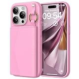 TAURI for iPhone 15 Pro Case, Removable Magnetic Wallet Case with Card Holder, [Compatible with MagSafe] Durable PU Leather Phone Case with Wireless Charging, Pink