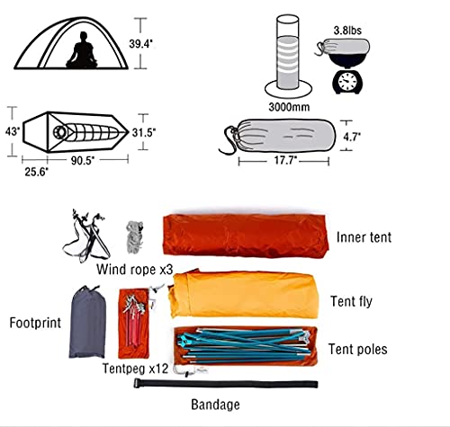Lightweight backpacking tent 4 season étanche pour alpinisme