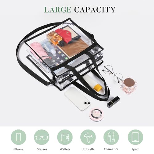 GAEKEAO Clear Crossbody Bag Stadium Approved, Clear Purse Bag2
