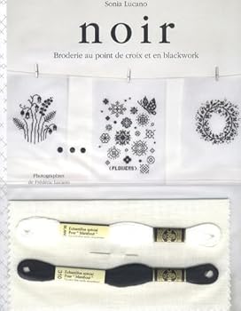 Paperback Noir : broderie au point de croix et en blackwork [French] Book