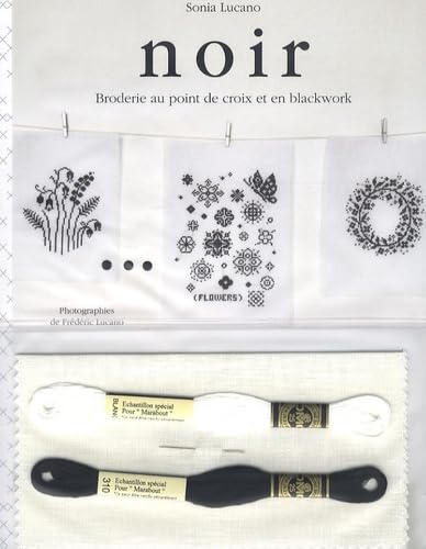 Noir : broderie au point de croix et en blackwork