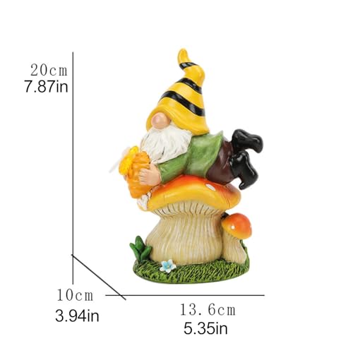 Statue de gnome extérieur en résine robuste et haute finition