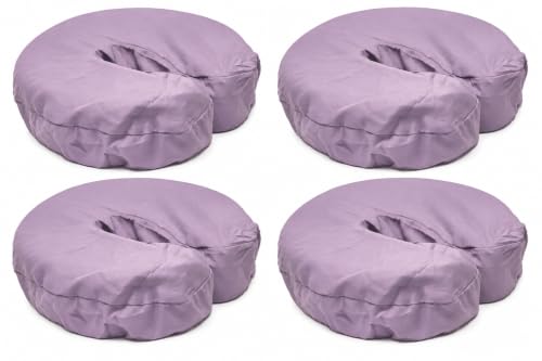Therapist's Choice® Premium Deluxe Microfiber Massage Table Face Cradle Covers, 4pcs per Package (Lavender)