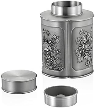 Miniatura 4 de Royal Selangor Caja hermética para técafé de peltre de la colección Four Seasons con acabado a mano (M) en caja de regalo de madera