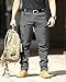 whox Men's Cargo Tactical Pants Work Hiking Trousers Waterproof Lightweight Elastic Waist for Travel with Pockets(No Belt) Dark Grey
