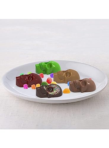 Image of CAKE DECOR 40 Cavity Mini Skull Shape Silicone Mould for Chocolate Jelly Soap Candy DIY Craft Halloween Theme Reusable Nonstick Tray Silicone Mold