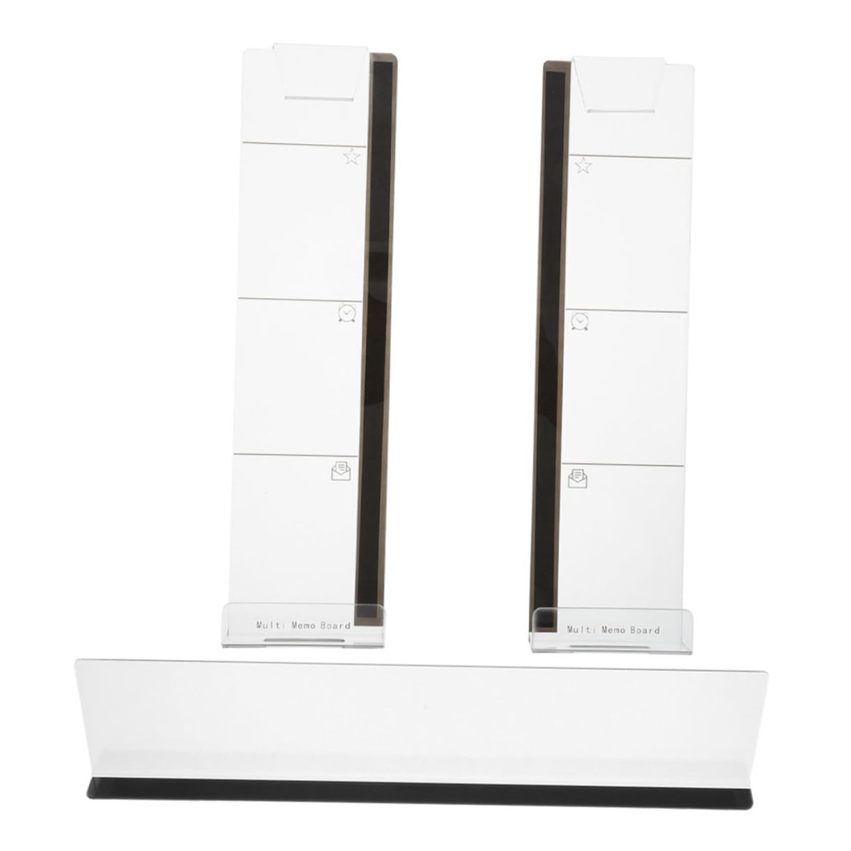 OFFSCH 3Pcs Acrylic Monitor Memo Board Left Right Side Note Holder for Desktop Writing Surface for Office Organization and Enhanced Productivity