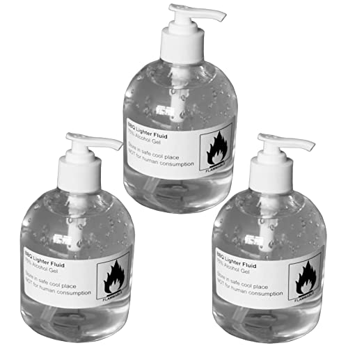 BBQ Lighter Fluid Grill Barbecue Lighting Smoke-free fuel 75% Alcohol Gel 3x500ml