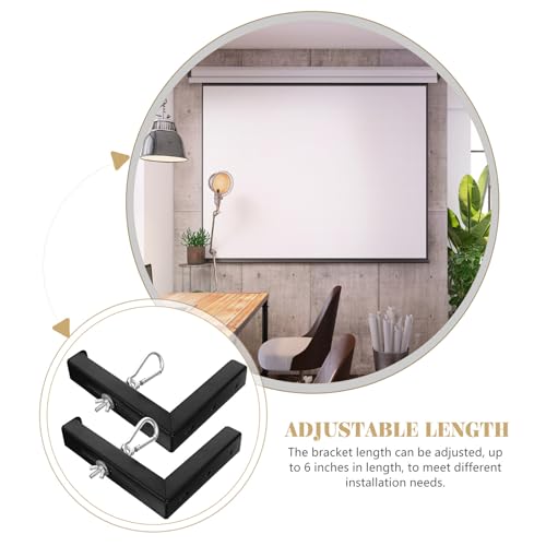 Soporte de proyector en L de metal ajustable con ganchos de 6 pulgadas pack de 2 3
