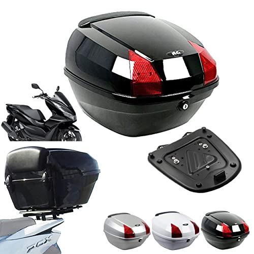 PCX専用。 ボックス&キャリア セット 容量27L 取付簡単 リアボックス リアキャリア バイクボックス トップケース バイク ケース BIKE BOX 適応車種: (PCXAG38ブラック)